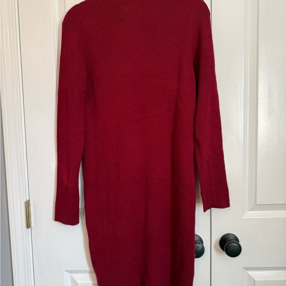 Calvin Klein Berry Red Sweater Dress - Picture 6 of 6